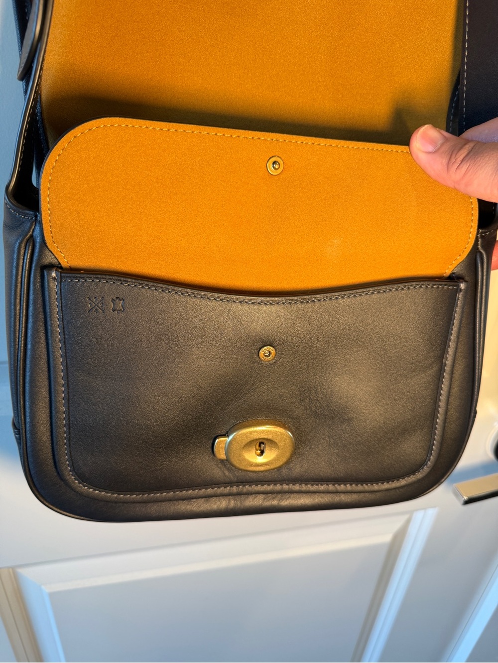 COACH - Black Tabby Messenger with Brass Hardware - Picture 10 of 16